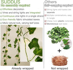 suddus Vine with Fairy Lights Battery Operated, 13.1ft 40 LED Ivy String Light with Remote, Leaf Lights for Bedroom, Room, Wall, Garden, Party, Wedding Dorm Decor (Warm White)