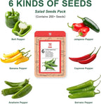 Pepper Seed Pod Kit, with Serrano, Cayenne, Jalapeño, Bell, Anaheim, Banana Pepper, Grow Anything Seed Pod Kit Compatible with All Hydroponics (8-Pod)