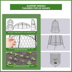 Decoroca 6 PCS Garden Cloches for Plants - Chicken Wire Plant Protectors from Animals, Outdoor Plant Cages to Keep Squirrels, Rabbits & Birds Out of Vegetable - DIY in 5 Forms - Sturdy Anti-Rust Dome