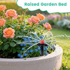 240FT Quick-Connect Drip Irrigation System, Garden Watering System 1/4" & 1/2" Fast-Lock Tubing, Adjustable Nozzles Emitters for Outdoor Raised Garden Beds,Greenhouse, Lawn, Patio