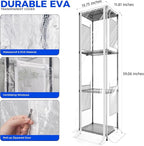 Barrina CX83Z Indoor Greenhouse with Grow Light, 4-Tier Corner Plant Stand, 30W Full Spectrum Growing Light Panels, Mini Greenhouse with Tent for Seed Starting, 3/6/12h Timer, 15.7 x 11.8 x 59.1IN