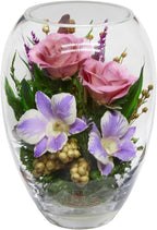 Luxury Orchid Arrangement | Preserved Orchids in Glass Vase | Long-Lasting Flowers for Anniversary, Wedding, or Corporate Gifts