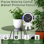 Solar Drip Irrigation System for Garden/Outdoor/Indoor, Garden Solar Automatic Watering System for 15 Potted Plants, Vacation Automatic Plant Waterer Outdoor with 2500mAh Battery, 50Ft Tube