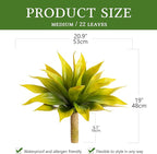 Artificial Flowers for Outdoors Artificial Agave 22'' Fake Plants Faux Agave Artificial Plants Outdoor Fake Flowers Outdoor Faux Plants Indoor Uv Resistant Artificial Plants (Yellow 2pcs)
