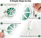 100m Garden Cable Ties & Cutters, Reusable Green Wire Twist Ties for Climbing Plants & Home Organization