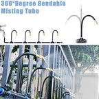 49.21Ft Drip Irrigation System, 360° Bendable Drip Irrigation Kit Automatic Irrigation System for Garden, Adjustable Garden Watering Misting System for Greenhouse, Yard, Lawn, Plant