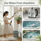 Electric Plant Watering Device for Indoor Plants, High Reach Watering Wand for Hanging Plants, Automatic Watering Tool from Bucket, Precise Flow No Spill, Portable Indoor Watering System