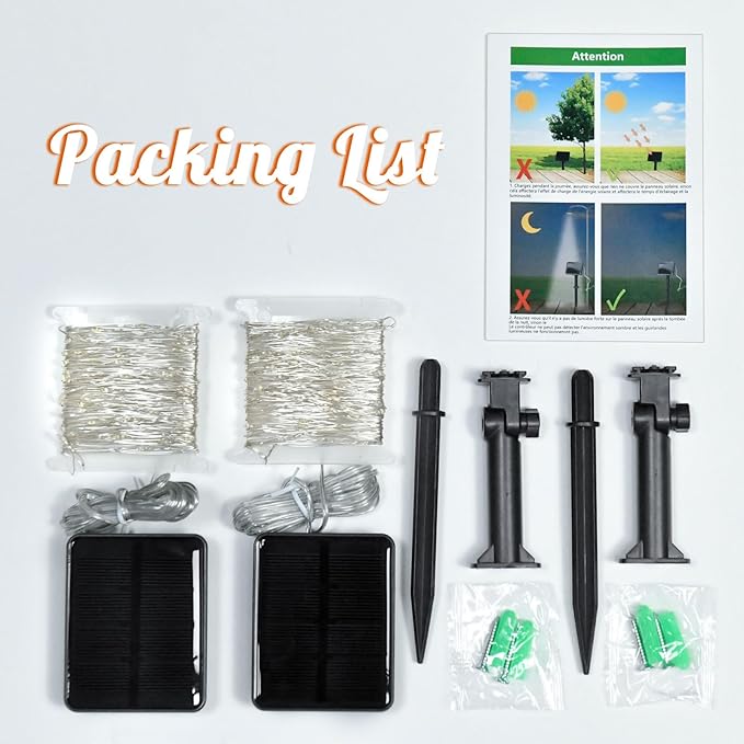 cshare Halloween String Lights Outdoor Waterproof, Orange Solar Fairy Lights 16.4ft 50LED 8 Modes Orange Fall Outdoor Lights for Fall Decor Outside Pathway Patio Party Backyard Decorations