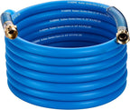 5/8 IN. × 50FT. Heavy Duty Rubber Garden Hose, High Flow 5/8" I.D. Brass Fitting No Memory Durable Heavy Duty Water Hose for Watering, Irrigation, Water Transfer Pump