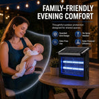 Solar Bug Zapper Outdoor Waterproof, 4500V Cordless Mosquito Zapper | USB-C rechargeable, solar powered with auto light sensor, hanging or stake use for patio, garden, backyard, camping, garage