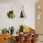 50Pack 6inch Hanging Plant Hooks Bracket Metal Wall Hook,Anti-Rust Indoor Outdoor White