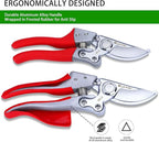 Kynup Pruning Shears, Gardening Scissors, Pruners for Gardening, Heavy Duty Garden Tools, Garden Grass Clippers Hand Hedge Shears, (Red)