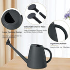 Plastic Watering Can - 1/2 Gallon - Grey