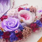 ADDWel Preserved Real Rose Butterfly Shadow Box - 12x12 3D Handmade Eternal Flower Wall Art, Unique Birthday Anniversary Purple Gifts for Women, Mom, Wife, Grandma