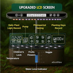 Hydroponics Growing System Kit, Indoor Herb Garden, 14 Pods Upgraded LCD Display, LED Grow Light Quiet Smart Water Pump Automatic Timer, Hydroponic Planter for Home Kitchen Office (Black)