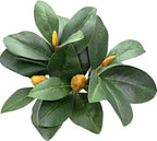 Artificial Magnolia Plants 18 Inch, Fake Magnolia Leaves Stems Faux Greenery Big Leaf Branches Shrubs Houseplant Decor for Indoor Outdoor Home Garden Wedding Table Centerpiece Vase Decoration 2 Pack