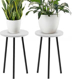 Plant Stand Indoor Outdoor: 2 Pack Indoor Plant Stand 20'' Convertible Multi-purpose Holder - Mid Century Modern Decor - Tall Plant Table for Living Room/Balcony/Garden/Patio