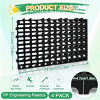 4 Pack Heavy Duty Fountain Basin Grate, 32"x 16" Pondless Waterfall Kit, Water Grid for Raised Beds, Rectangular Hide Reservoir Grates for Indoor & Outdoor Ponds, Waterfall Fountains, Water Gardens