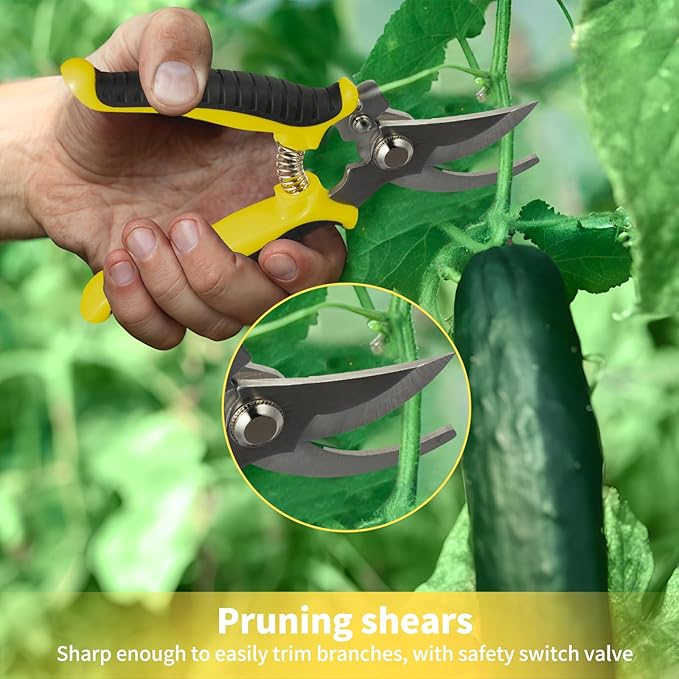FrutPunch Garden Tool Set 4-Piece,Heavy Duty Aluminum Gardening Tools,Rust-Proof Gardening Hand Tools,with Non-Slip Ergonomic Handle,The Ideal Gift for Garden Enthusiasts.
