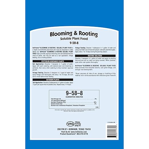 Fertilome (11779) Blooming & Rooting Soluble Plant Food 9-58-8 (15 lbs.)