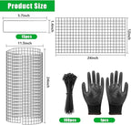 5 Pack Plant Protector from Animals, 24x12 inch Wire Plant Cages Mesh Plant Cage Garden Plant Protector, Sturdy Bunny Barricades Chicken Wire Cloche Plant Protectors for Keeping Bunny Animals Out