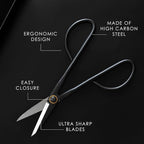 Professional Bonsai Slim Scissors | Pruning Shears for Trimming Plants | Japanese Gardening, Bonsai Tools | Garden Scissors