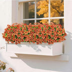 24 Bundles Artificial Plants for Outdoor Fall Flowers, Fall Decorations for Home Fake Mums Artificial Flowers, Faux Mums for Outdoor Planters Fake Plants UV Resistant for Porch Outside Yard