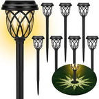 Solar Lights Outdoor 8 Pack Solar Garden Lights Waterproof IP65 Solar Landscape Lights Solar Pathway Lights for Patio, Yard, Driveway Decoration (Warm White