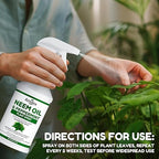 Neem Oil Spray for Plants with Peppermint Oil, Natural Neem Oil Spray for Indoor/Outdoor Plants, Suitable for Organic Gardening (16oz, Pet Safe, Non Toxic)
