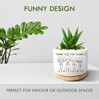 Friend Gift for Women, Golden Merchandise, Succulent Plant Pot, Cactus Flower Planter, Friendship Thank You Gift for Women Friends Bestie Soul Sisters, Thank You for Being A Friend (No Plants)