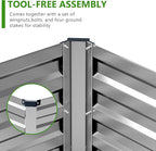 2PCS 6x3x1ft Galvanized Raised Garden Bed Kit,Metal Planter Box for Vegetables,Flowers,Herbs Durable Rust-Resistant Patio Gardening Beds,Silver