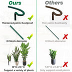 4 Pack Snake Plant Support Stakes, Peony Cages and Supports, Heavy-Duty Hoseplant Support, Hydrangea Support Cage, Aloe Plant Support Ring, Plant Support Stake for Indoor and Outdoor Potted Plants