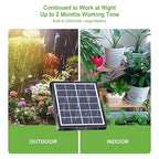 Lewisia 2W Solar Automatic Drip Irrigation Kit with Timer Auto Watering System Solar Powered Auto-Irrigation Set for Garden Beds Patio Lawn Plants Greenhouse Flower 50FT for 15 Plants
