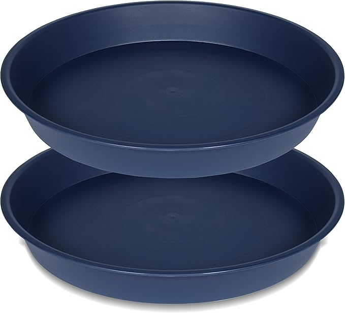 2 Pack of Bird Bath Bowl 12", 1.6" Depth, 10 12 inch Birdbath Bowls Dish Only for The Garden, Large Plant Saucer (12", Blue)
