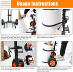 KJX Adjustable Plant Caddy with Wheels, Heavy Duty Plant Dolly Cart with Grab Arm and Strap Dual Protection, Garden Potted Plant Mover Dolly for Planter Flower Pots Indoor Outdoor