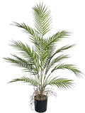 3FT Large Artificial Plants in Pot Fake Palm Tree with Black Tall Planter, Faux Tropical Areca Floor Plant, Silk Plant for Home Office Green Porch Garden Outdoor Living Room Decor Indoor