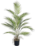 3FT Large Artificial Plants in Pot Fake Palm Tree with Black Tall Planter, Faux Tropical Areca Floor Plant, Silk Plant for Home Office Green Porch Garden Outdoor Living Room Decor Indoor