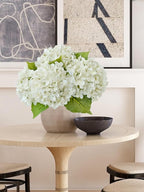 ZYTUYO 20 inches 4 Pcs Ivory White Real Touch Hydrangea Artificial Flowers Boho Lifelike Real Looking Latex Hydrangeas Flower with Long Stem for Home Decor Spring Table Centrepiece