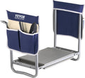 VEVOR Garden Kneeler and Seat Heavy Duty, Portable Garden Stool with 11'' EVA Kneeling Pad and 2 Tool Bags, Folding Garden Bench to Relieve Knee & Back Pain, Great Gifts for Seniors, Family Gardeners