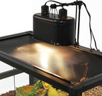 REPTI ZOO 50 Gallon Tempered Glass Reptile Large Terrarium Tank with Black PVC Back Panel Reptile Terrarium 36"x18"x18" Easy Folding