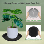 6 Pack 8 Inch Round Plant Saucers for Less 6.8 Inch Pot Indoors Outdoors Plant Trays for Pots Planter Saucer Plastic Plant Drip Tray Planter Water Tray for Potted Plants(Black, 8"(6pcs))