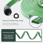 50 FT Sprinkler Soaker Hose for Garden Lawn Effortless Watering, Heavy-Duty No-Kink Irrigation Hose with Holes, More Energy Efficient Irrigation Systems, Ideal for Gardens, Yards