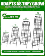 Joyhalo Heavy Duty Adjustable A-Frame Cucumber Trellis for Climbing Plants, 50.4"x17" All-Metal Garden Trellis with Dense Grid Climbing Frame for Raised Beds, Tomatoes, Cucumbers & Outdoor Vines