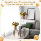 Suncalla 2 Pack Artificial Orange Potted Plants 9.45 Inches Fake Orange Tree Simulation Realistic Fruit Plant with Pot Faux Tree Indoor Decoration for Home Office Living Room Table Desk