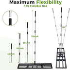 Lawn Leveling Rake, 45"x10" Stainless Steel Lawn Leveler with 76" Adjustable Handle, Heavy-Duty Yard Leveling Rake for Garden, Golf Course, Farm, Pasture, Professional Lawn Care Tool