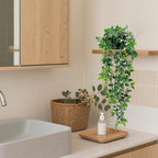 Clearain Fake Plants Hanging Artificial Potted Faux Eucalyptus Plants for Boho Farmhouse Bathroom Office Desk Wall Bookshelves Room Accessories Decorations