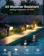 SOLPEX Solar Lights Outdoor Waterproof IP65, Landscape Spotlights Outdoor, Compact Design Spot Lights, Solar Powered Flood Lights for Garden Yard House Pathway Tree Outside, 12 Pack, Warm White