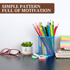 Funnymoom 12 Pcs Inspirational Succulent Pot Bulk Teacher Appreciation Gift Floral Ceramic Planter with Bamboo Tray Thank You Gifts for Volunteer Coworker Employee Office, Plant Excluded (Stylish)
