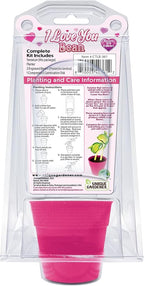 Unique Gardener "I Love You Beans Grow Kit - Includes 2 Engraved Lima Beans, Planter, Terrarium, & Germination Disk - Sprouts in Just 1 Week - Grow a Romantic Surprise