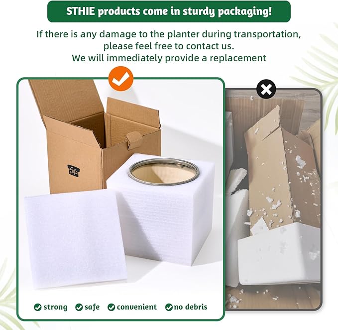 STHIE Indoor Ceramic Plant Pots with Drainage Holes 5 Inch Cute Succulent Flower Pots Small Orchid Planter Pots for Indoor Plants Garden Pots, Flower